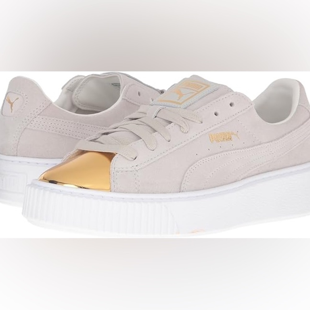 NIB | PUMA Women's Suede Platform Gold Sneaker | Size: 9.5